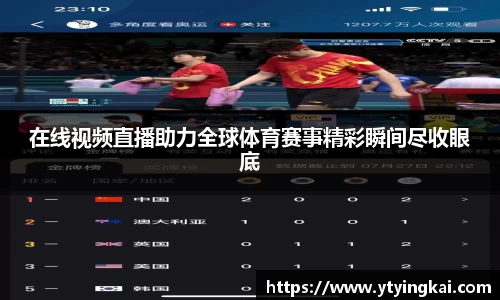 在线视频直播助力全球体育赛事精彩瞬间尽收眼底