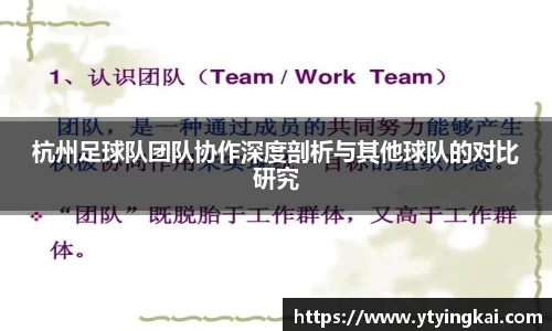 杭州足球队团队协作深度剖析与其他球队的对比研究